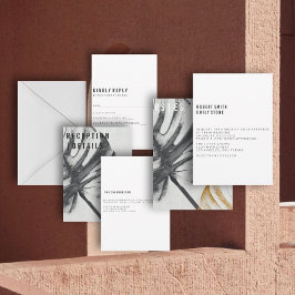 Invitación a la boda botánica moderna: Colección I