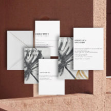 Invitación a la boda botánica moderna: Colección I