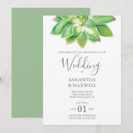 Invitación a la boda botánica moderna exitosa