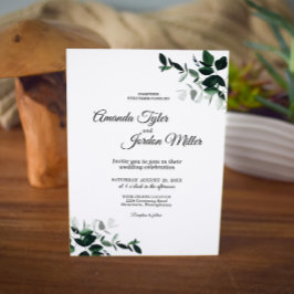 Invitación a la boda botánica neutral