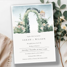 Invitación a la Boda Botánica Pastel Floral Garden