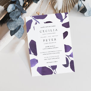 Invitación a la boda botánica previa   Violeta