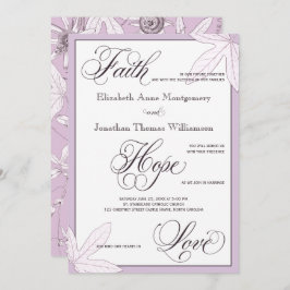 Invitación a la Boda Botánica Púrpura