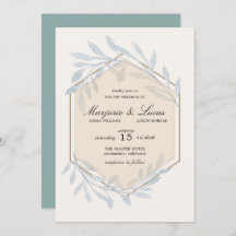 Invitación a la boda botánica suave