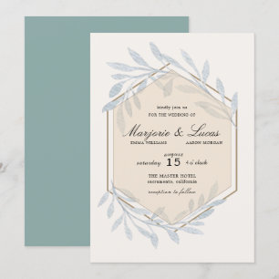 Invitación a la boda botánica suave