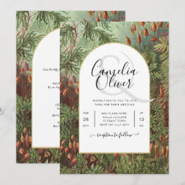 Invitación a la Boda Botánica Verde de Terracota V