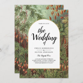 Invitación a la Boda Botánica Verde de Terracota V