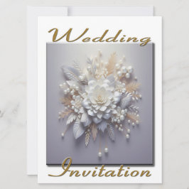 Invitación a la boda Bouquet de flores en azul