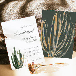 Invitación a la boda Cactus moderna