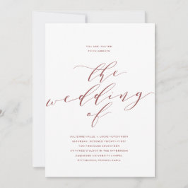 Invitación a la boda caligráfica | Burgundy Marsal