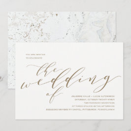 Invitación a la boda caligráfica | Oro