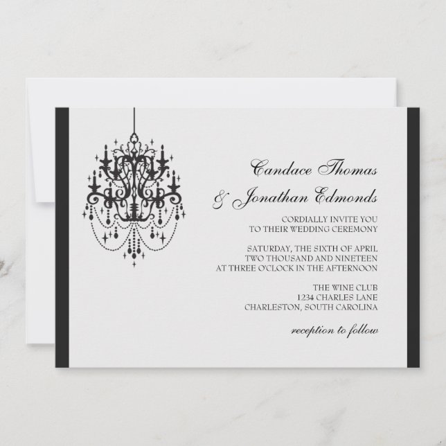 Invitación a la boda| Candelabro|loro (Anverso)