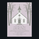 Invitación a la boda capellal capellana<br><div class="desc">Esta capilla capellana le hará sentir entusiasmado a sus huéspedes por su intercambio de votos. Hay más colores y productos coincidentes disponibles en berryberrysweet.com. Por favor contáctenos para ver los colores personalizados.</div>