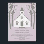Invitación a la boda capellal capellana<br><div class="desc">Esta capilla capellana le hará sentir entusiasmado a sus huéspedes por su intercambio de votos. Hay más colores y productos coincidentes disponibles en berryberrysweet.com. Por favor contáctenos para ver los colores personalizados.</div>