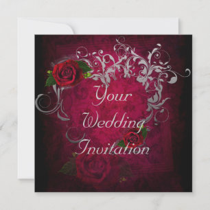 Invitación a la boda cardiaca decorada