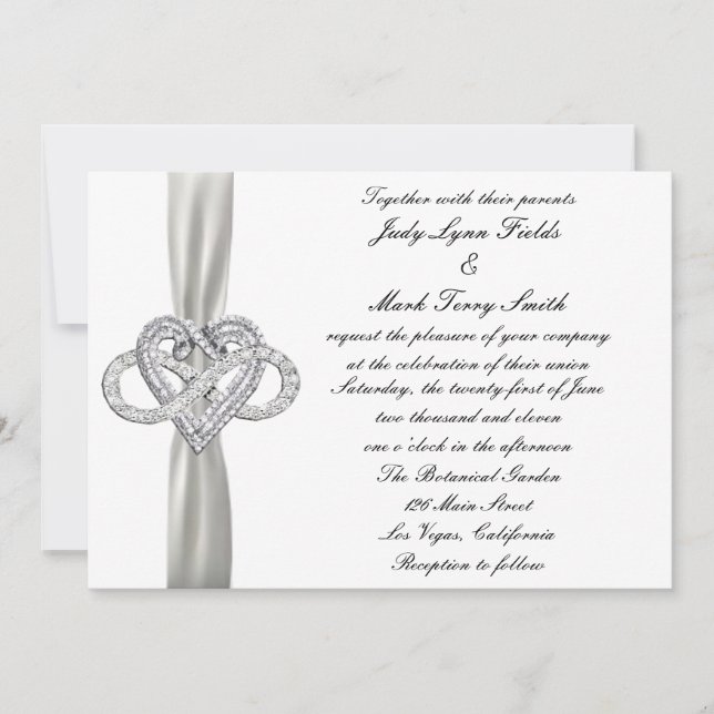 Invitación a la boda cardíaca infinita (Anverso)