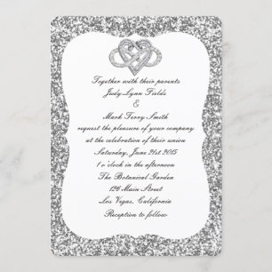 Invitación a la boda cardíaca infinita de Purpurin