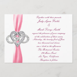 Invitación a la boda cardíaca infinity rosa