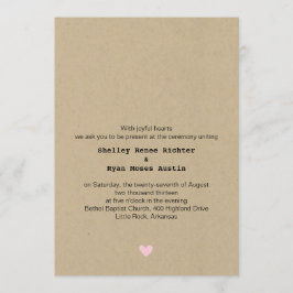 Invitación a la boda cardíaca simple