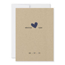 Invitación a la boda cardíaca simple