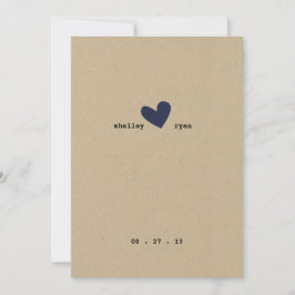 Invitación a la boda cardíaca simple