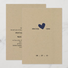 Invitación a la boda cardíaca simple