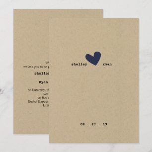 Invitación a la boda cardíaca simple
