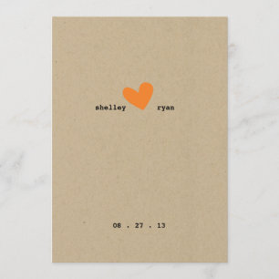 Invitación a la boda cardíaca simple