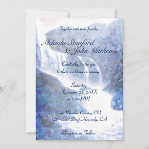 Invitación a la boda  Cascada morada