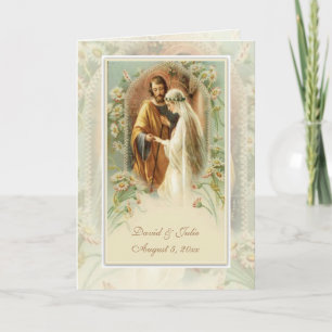 Invitación a la boda casera tradicional católica