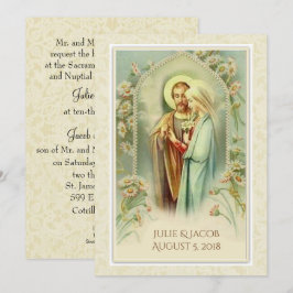 Invitación a la boda casera tradicional católica