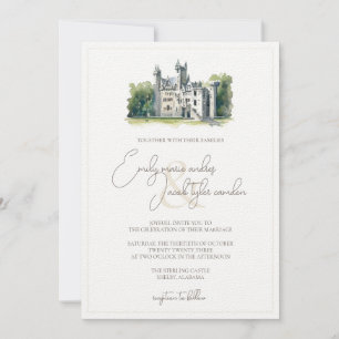 Invitación a la boda - Castillo histórico en acuar
