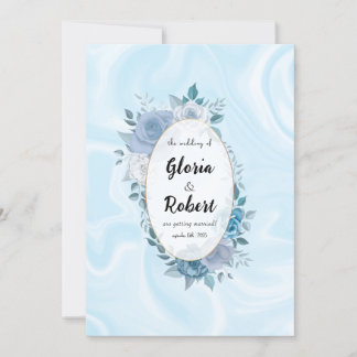 Invitación a la boda casual con guión minimalista