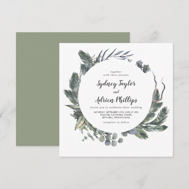 Invitación a la Boda Casual de Invitación a la Ver (Anverso / Reverso)