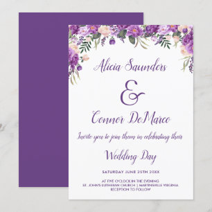 Invitación a la boda Casual de verano floral de pr