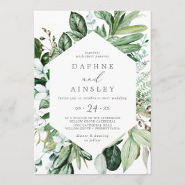 Invitación a la Boda Casual de Woodland Greenery