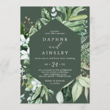 Invitación a la Boda Casual de Woodland Greenery H