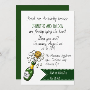 Invitación a la boda casual divertida