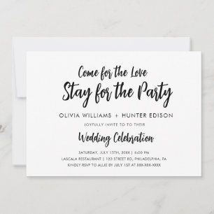 Invitación a la boda casual moderna