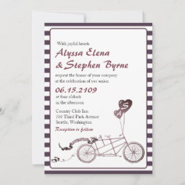 Invitación a la Boda Casual Romántica en Bicicleta