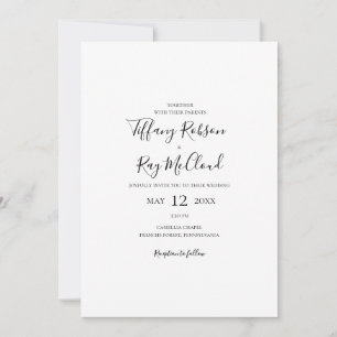 Invitación a la boda Casual simple y elegante