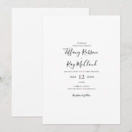 Invitación a la boda Casual simple y elegante