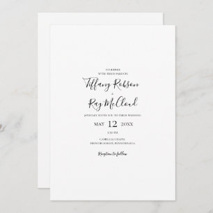 Invitación a la boda Casual simple y elegante