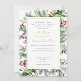 Invitación a la Boda Católica Invierno Ava con RSV