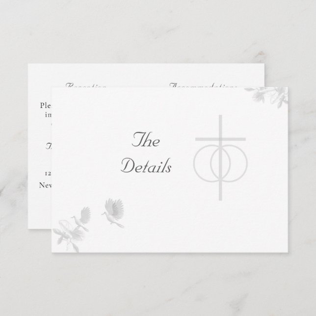 Invitación a la boda católica por la Unidad Nupcia (Anverso / Reverso)