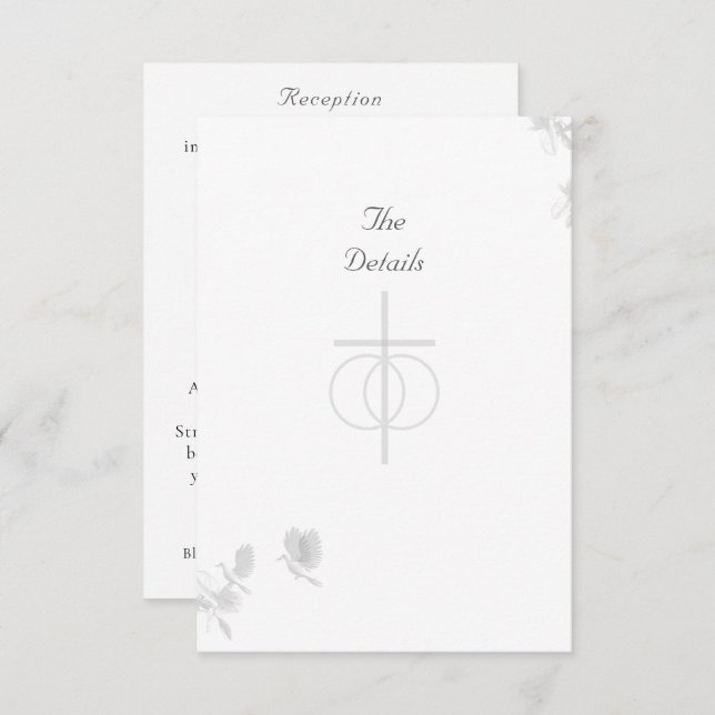 Invitación a la boda católica por la Unidad Nupcia (Anverso / Reverso)