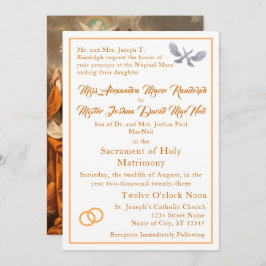 Invitación a la boda católica vintage