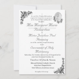 Invitación a la boda católica Virgin Mary