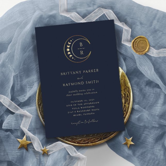 Invitación a la boda celestial azul (Subido por el creador)