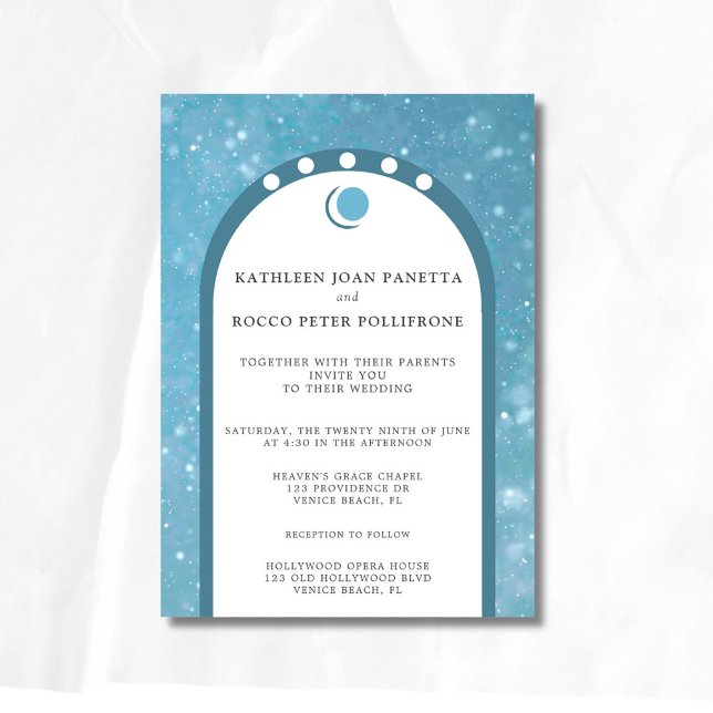 Invitación a la boda celestial azul (Subido por el creador)